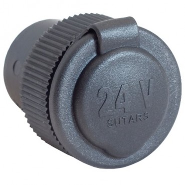 Cigguttag 24V 16A infällt med mutter