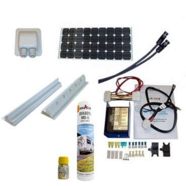 Husbilspaket 100W 12V med Schaudt regulator och spoilers