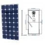 Solpanel 110 watt 12V svart